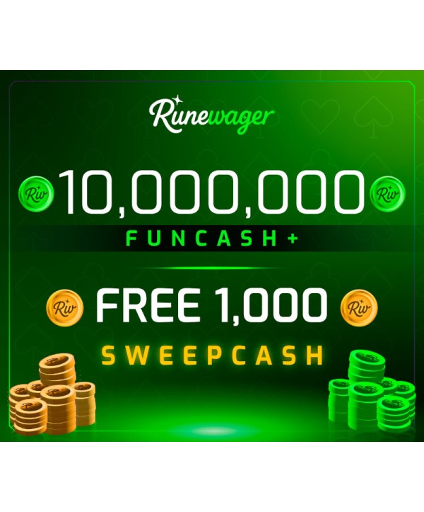 Runewager 10000000 Fun Cash + FREE 1000 Sweep Cash Key GLOBAL